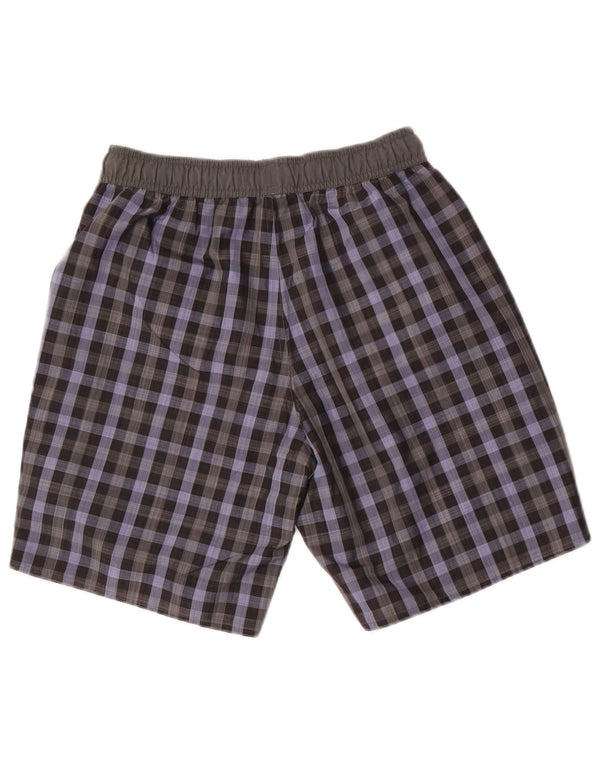 Adidas Mens Swimming Shorts Small  Grey Check Polyester