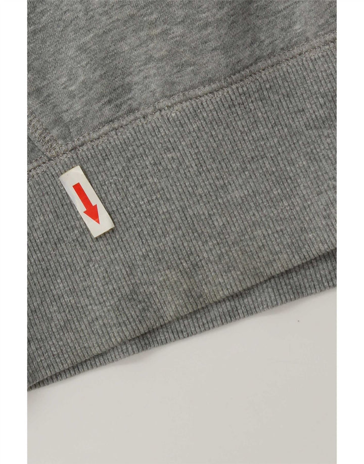 Nike Mens Zip Hoodie Sweater Medium Grey Flecked Cotton