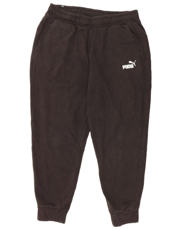PUMA Mens Tracksuit Trousers Joggers XL Black Cotton
