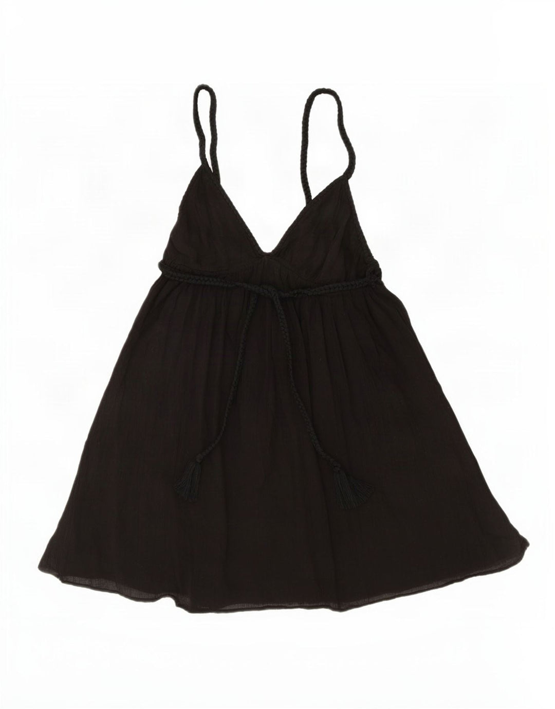 Zara Womens Playsuit UK 12 Medium Black Cotton