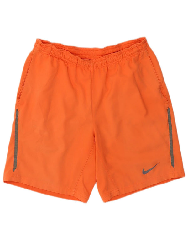 Nike Mens Dri Fit Sport Shorts Small  Orange Polyester