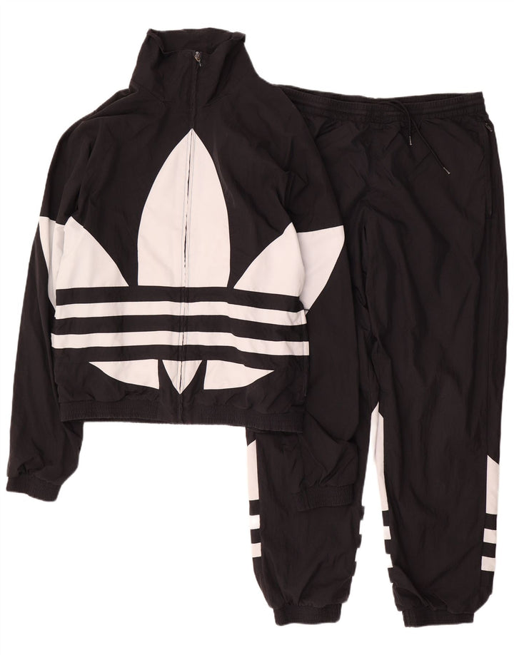 Adidas Mens Graphic Full Tracksuit Medium  Black Polyester