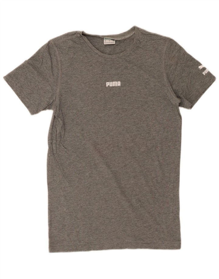 PUMA Mens T-Shirt Top XS Grey Cotton