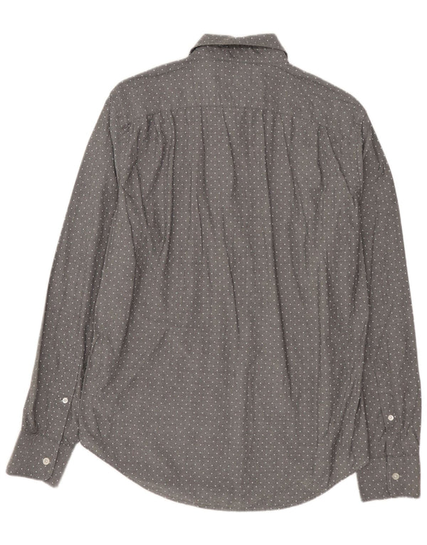 BONOBOS Mens Slim Fit Shirt Medium Grey Spotted Cotton