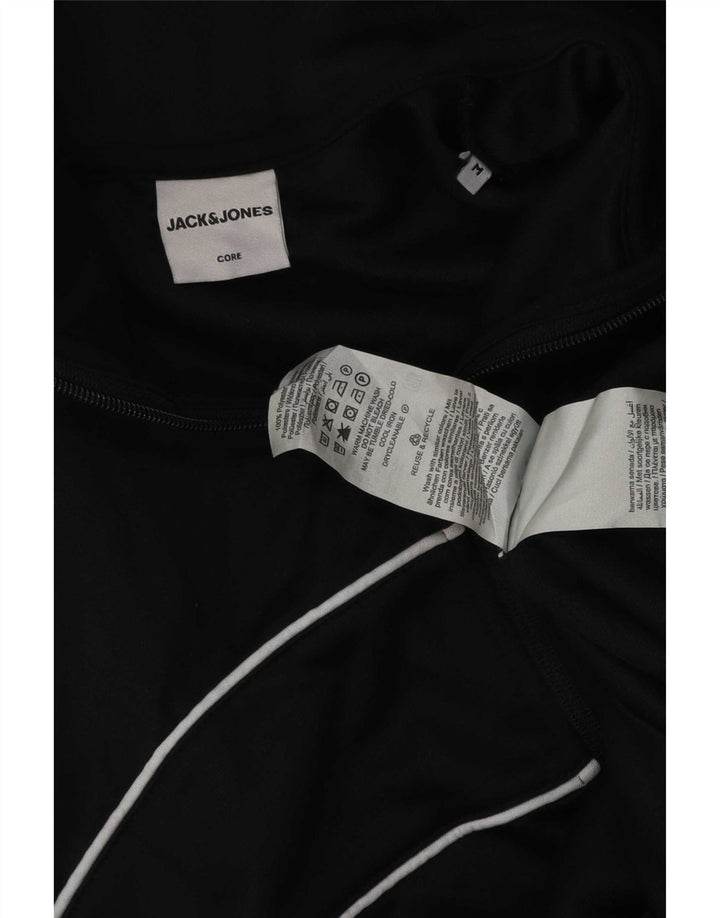 Jack & Jones Mens Tracksuit Top Jacket Medium Black Polyester