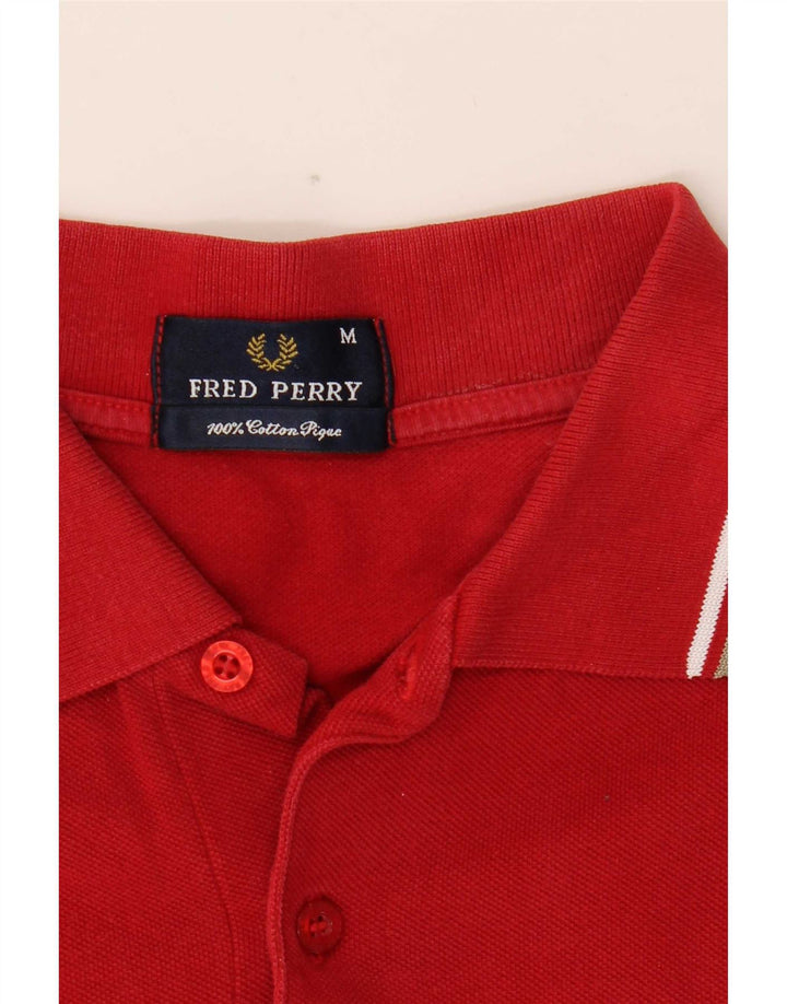 Fred Perry Mens Polo Shirt Medium Red Cotton