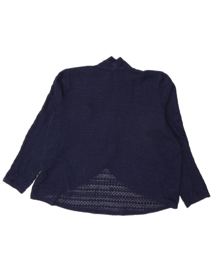 Oasis Womens Oversized Cardigan Top UK 18 XL Navy Blue Polyester