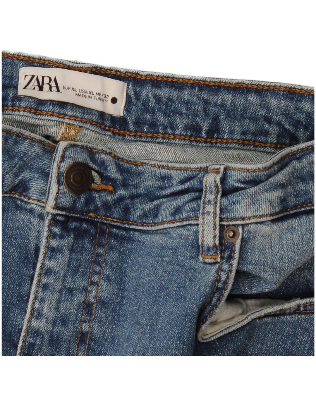 Zara Womens Denim Skirt XL W32  Blue