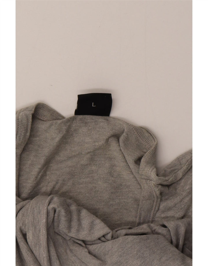 HUGO BOSS Womens T-Shirt Top UK 16 Large Grey Cotton