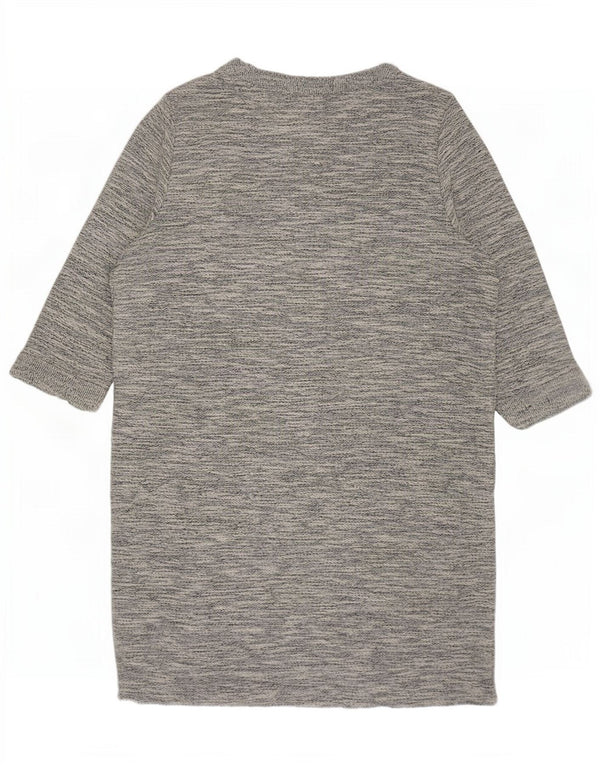 Marks & Spencer Womens 3/4 Sleeve Shift Dress UK 20 2XL Grey Flecked
