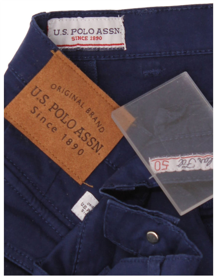 US POLO ASSN Mens Casual Shorts IT 50 Large W34 Navy Blue