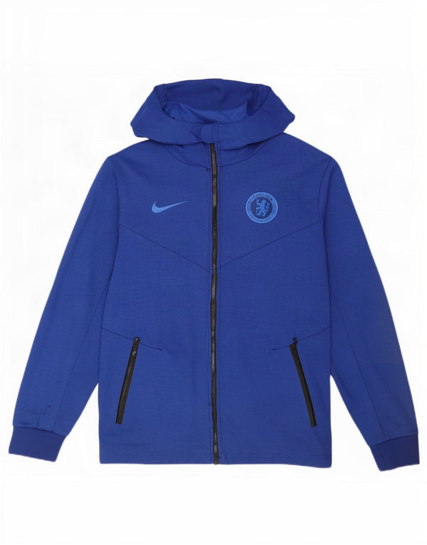 Nike Mens Chelsea FC Zip Hoodie Sweater XL Blue Polyester Sports