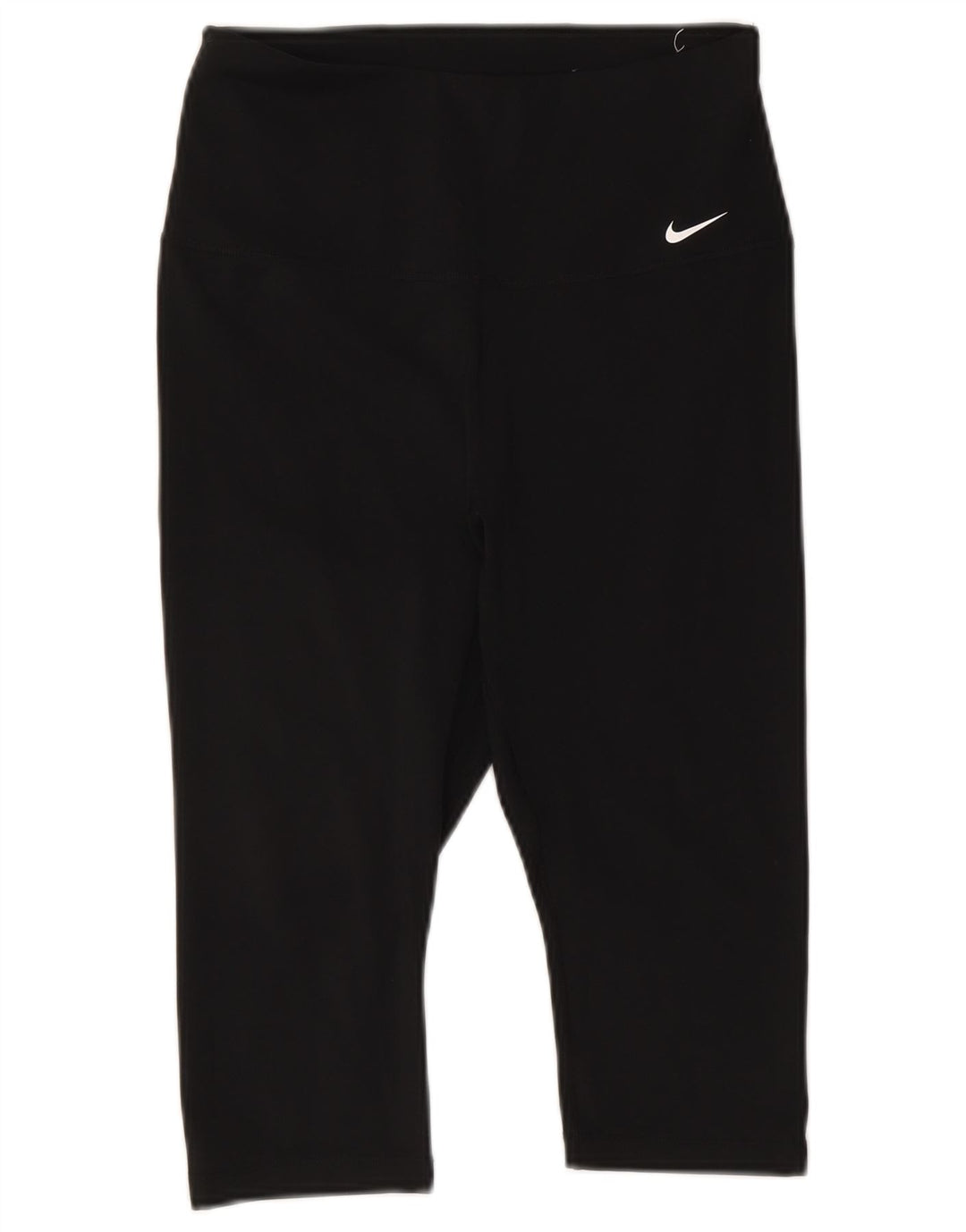 Nike Womens Dri Fit Capri Leggings UK 12 Medium Black Polyester