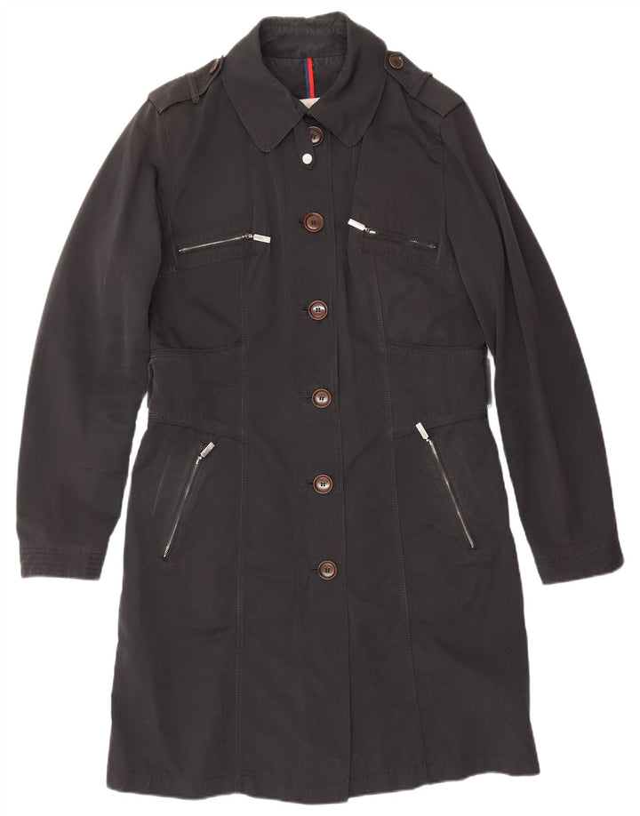 MONCLER Womens Overcoat Size 4 XL Black Polyester Classic