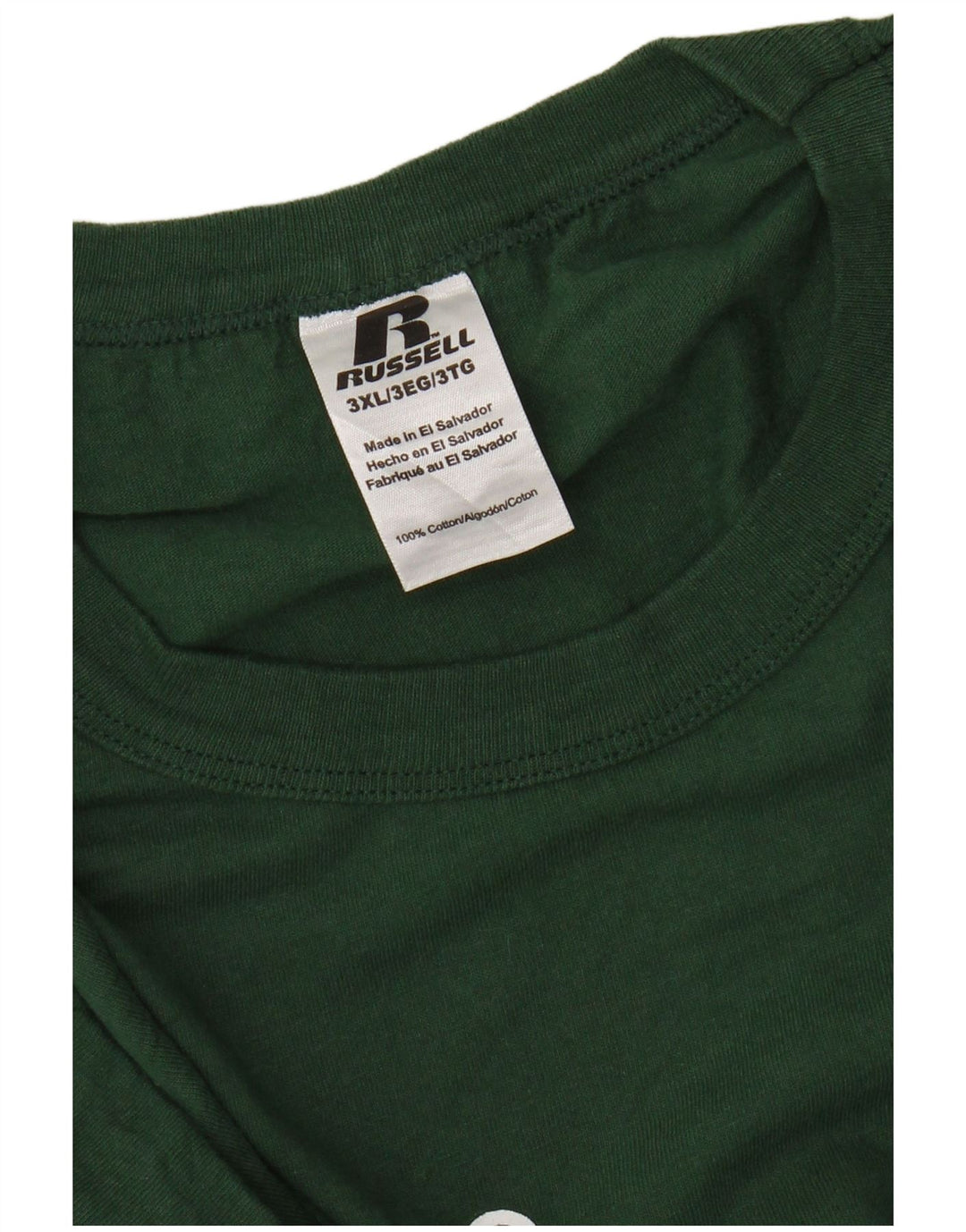 RUSSELL ATHLETIC Mens Graphic T-Shirt Top 3XL Green