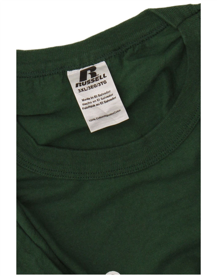RUSSELL ATHLETIC Mens Graphic T-Shirt Top 3XL Green