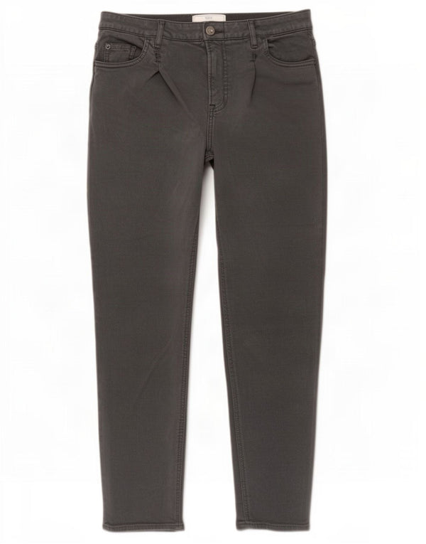 Fat Face Womens High Waist Tapered Casual Trousers UK 8 Small W27 L27 Grey