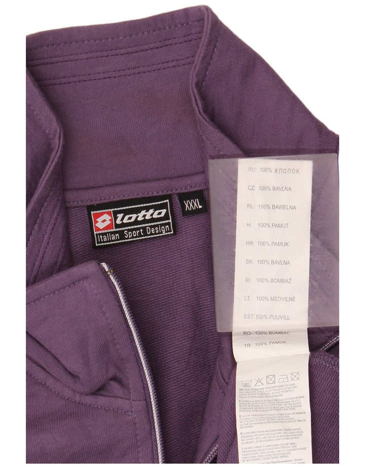 Lotto Womens Tracksuit Top Jacket 3XL Purple Cotton