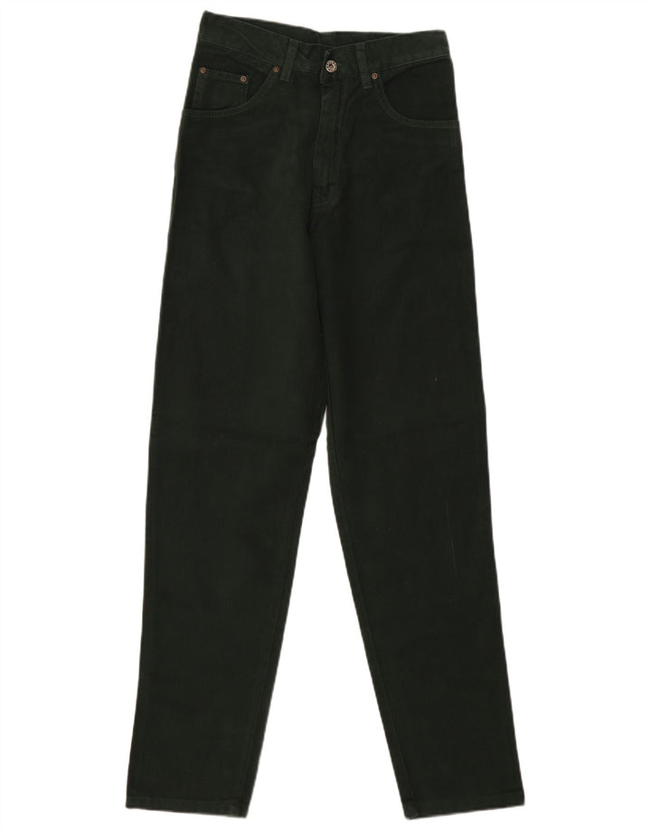 VINTAGE Womens High Waist Slim Jeans EU 36 Small W28 L31 Green Cotton