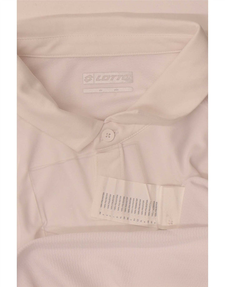 Lotto Mens Polo Shirt Medium White Polyester