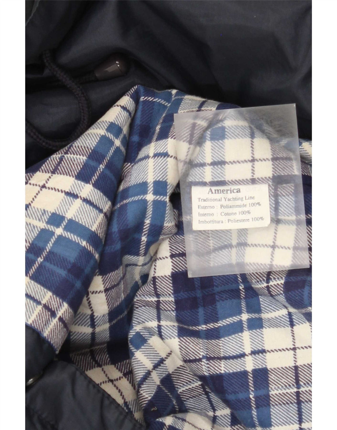 America Mens Windbreaker Jacket UK 42 XL Navy Blue Polyester
