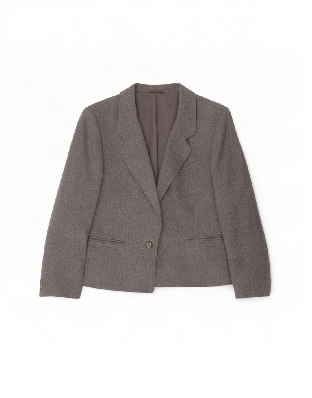 St Michael Womens 1 Button Blazer Jacket UK 14 Large Grey Wool