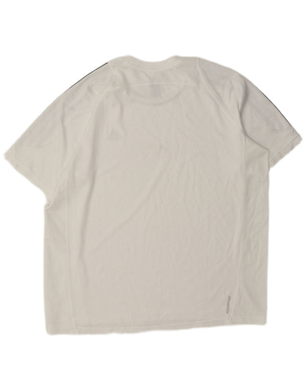 Adidas Mens Climacool T-Shirt Top Large White Polyester