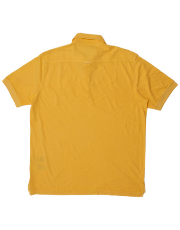 Tommy Hilfiger Mens Regular Fit Polo Shirt XL Yellow Cotton