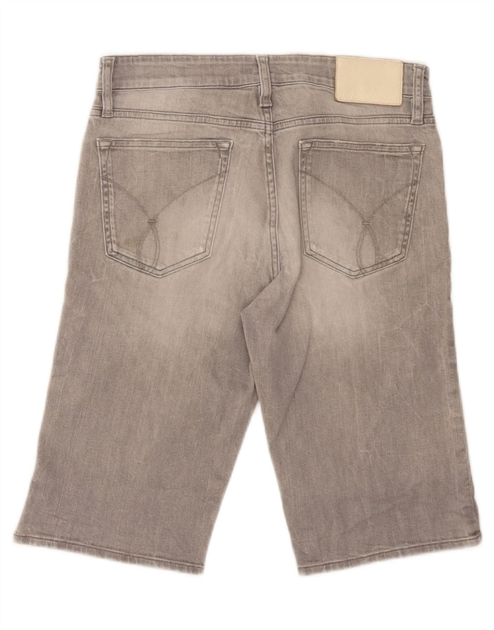 CALVIN KLEIN Womens Denim Shorts W30 Medium Grey Cotton