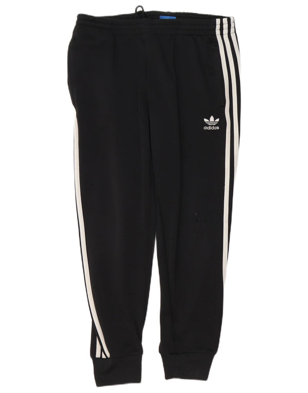 ADIDAS Womens Tracksuit Trousers Joggers UK 12 Medium  Black Polyester