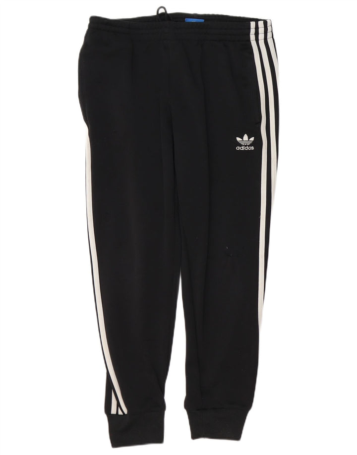 ADIDAS Womens Tracksuit Trousers Joggers UK 12 Medium  Black Polyester