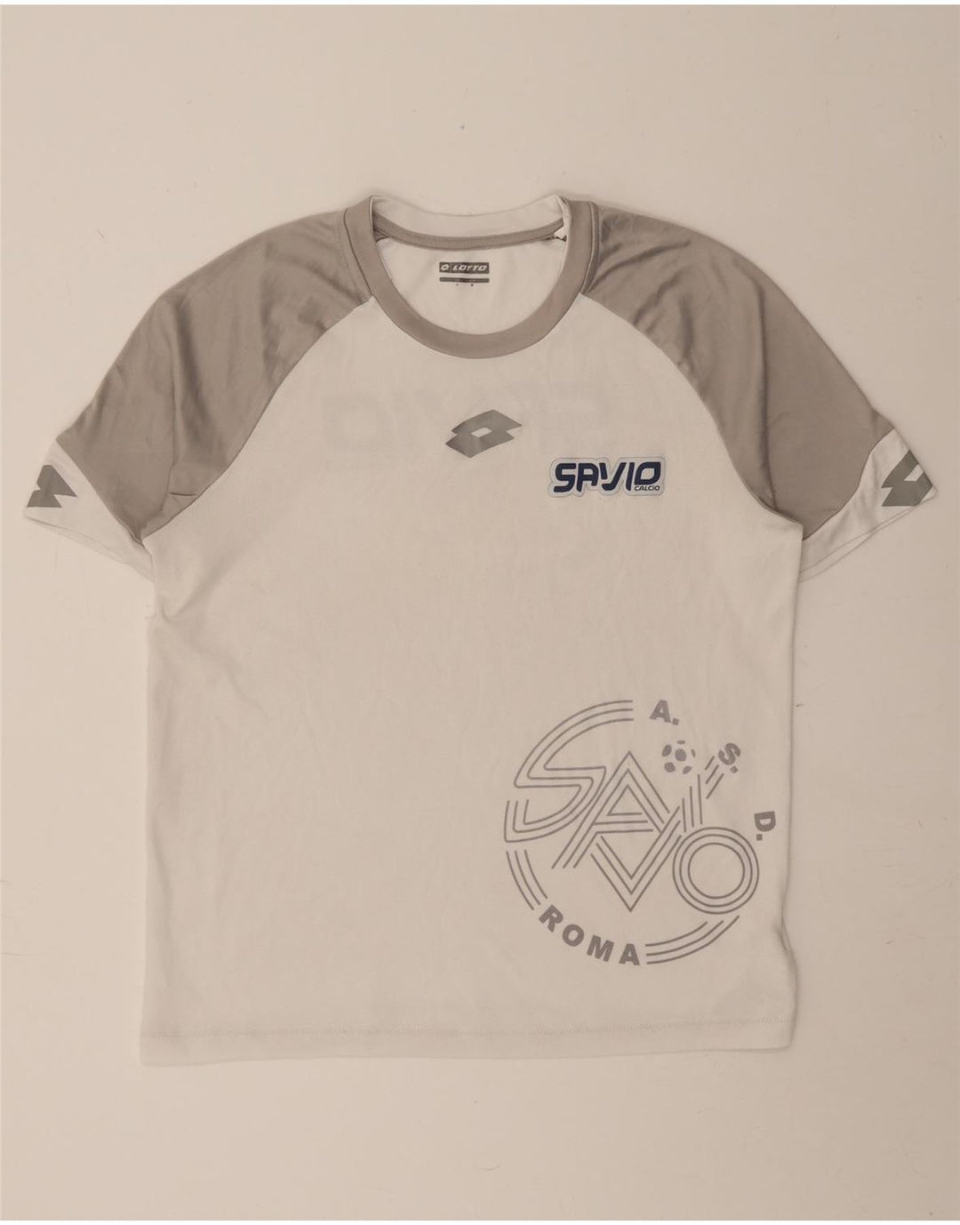 LOTTO Mens Graphic T-Shirt Top Medium White Colourblock Polyester