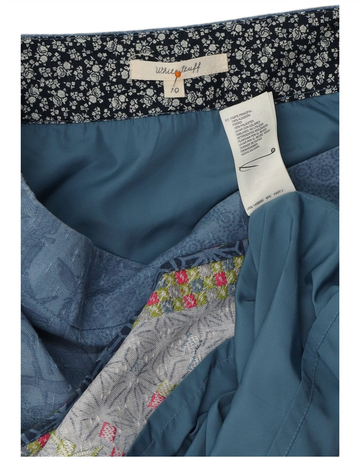 WHITE STUFF Womens A-Line Skirt UK 10 Small W32  Blue Floral Polyester