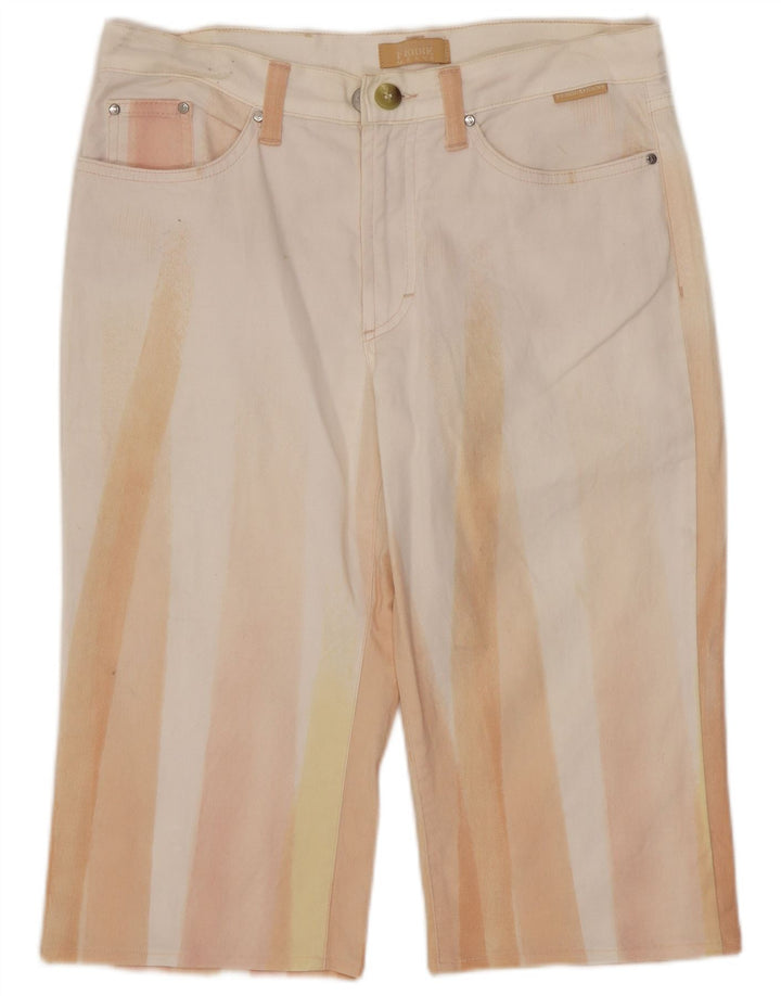 Gianfranco Ferre Womens Bermuda Denim Shorts W28 Medium White Colourblock