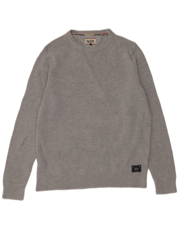 Tommy Hilfiger Mens Crew Neck Jumper Sweater 2XL Grey Cotton