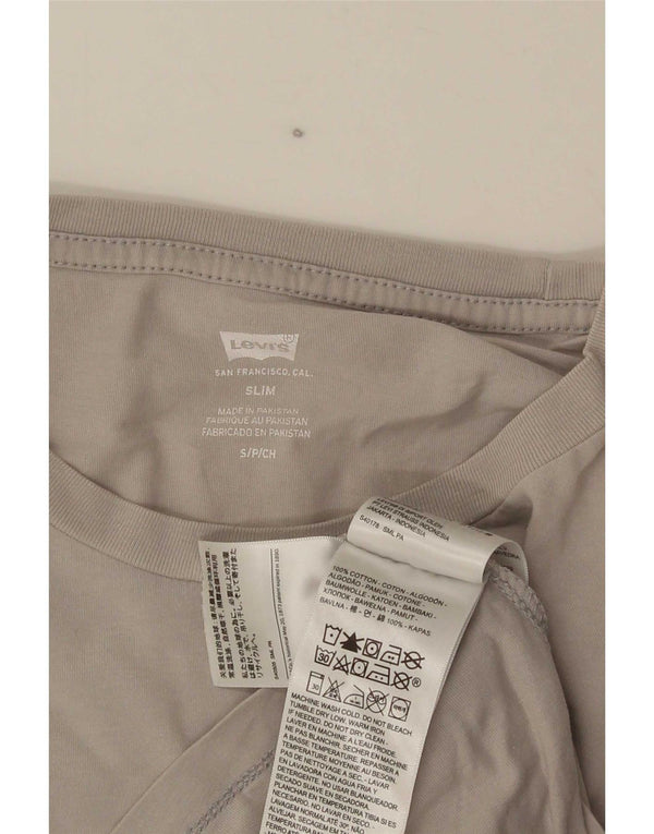 Levi's Mens Slim Fit T-Shirt Top Small Grey Cotton