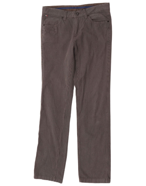 Tommy Hilfiger Mens Straight Casual Trousers W32 L34 Grey Houndstooth