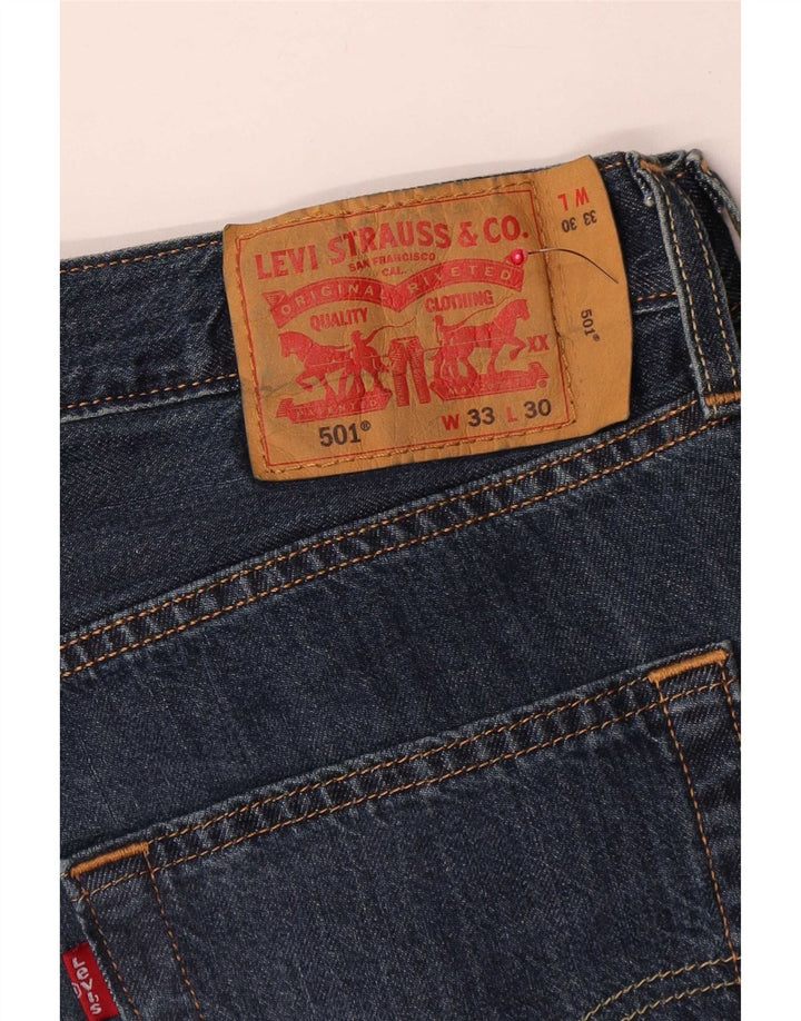 Levi's Mens 501 Straight Jeans W33 L30 Blue Cotton