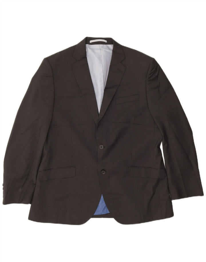 Marks & Spencer Mens 2 Button Regular Fit Blazer Jacket UK 38 Medium Grey