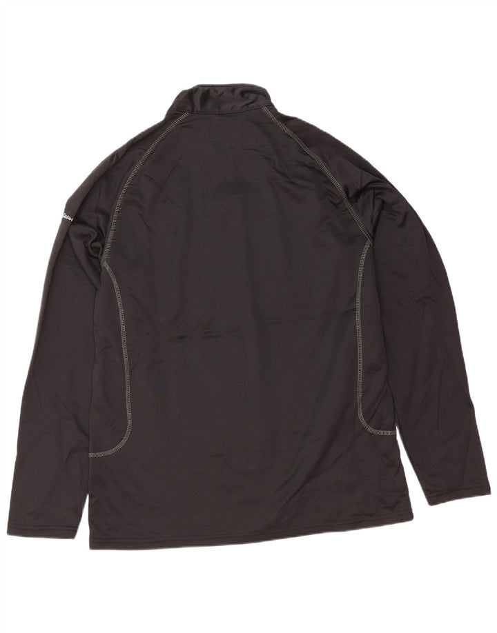 EDDIE BAUER Mens Tracksuit Top Jacket Large Black Polyester