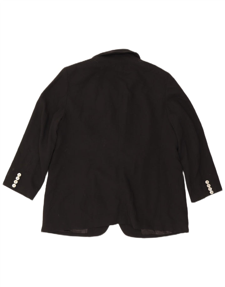 Ralph Lauren Womens 2 Button Blazer Jacket US 14 XL Black Wool