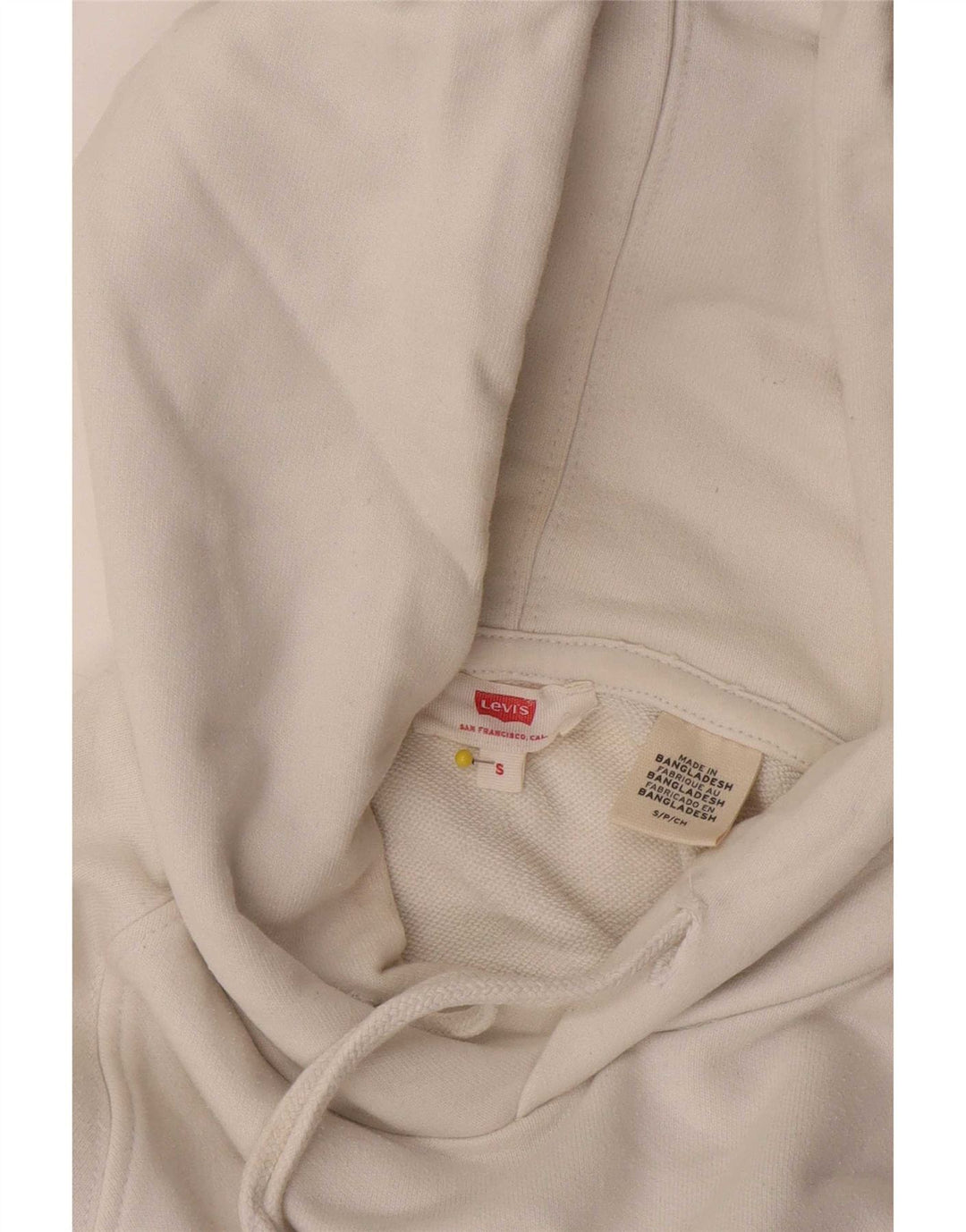 Levi's Mens Graphic Hoodie Jumper Small White