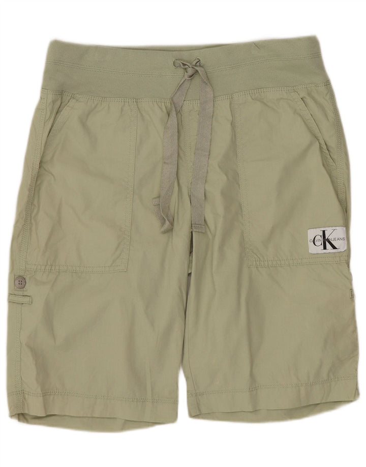 Calvin Klein Womens Chino Shorts Medium W30 Khaki Cotton