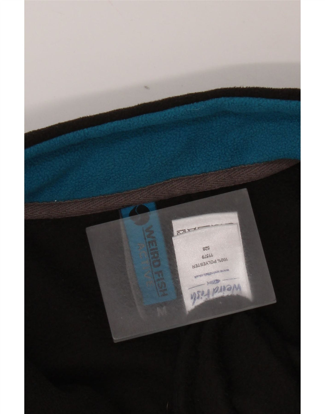 Weird Fish Mens Zip Neck Fleece Jumper Medium Black Polyester