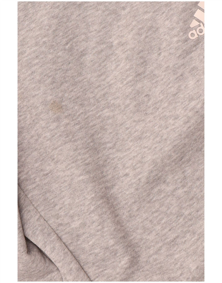 ADIDAS Mens Tracksuit Trousers Joggers UK 12/14 Medium  Grey Cotton