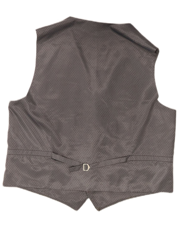 Harris Tweed Mens Waistcoat 2XL Grey New Wool
