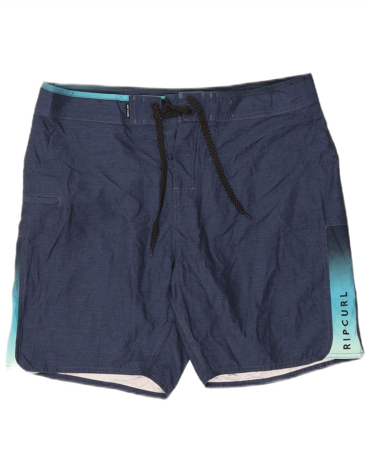 Rip Curl Mens Swimming Shorts Large  Navy Blue Colourblock Polyester