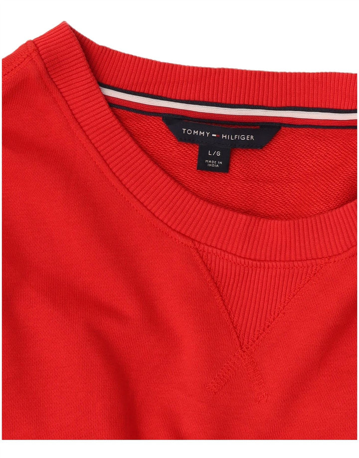 Tommy Hilfiger Womens Sweatshirt Jumper UK 16 Large Red