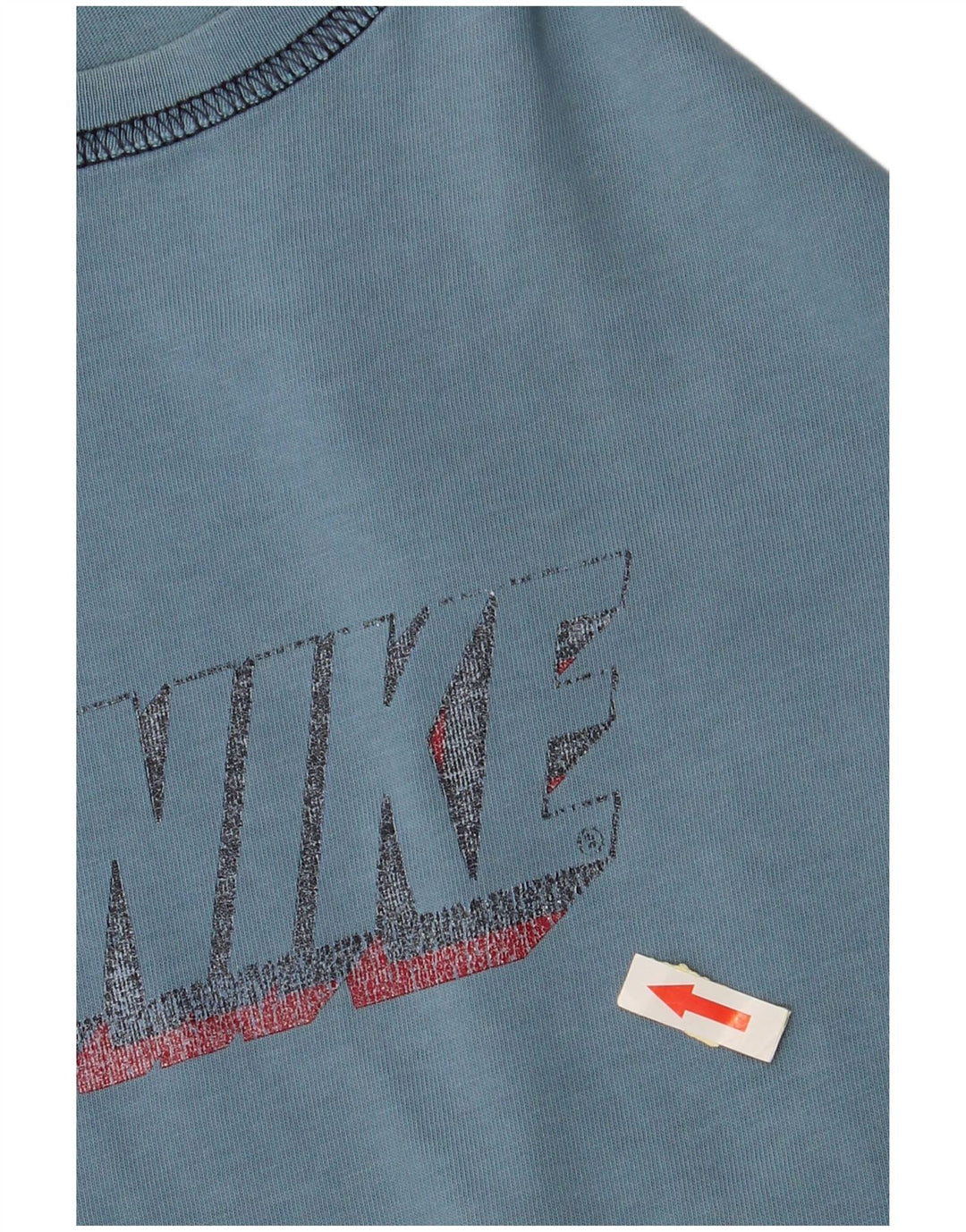 NIKE Mens Graphic T-Shirt Top UK 39/41 Medium Blue Cotton