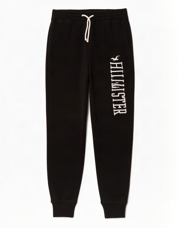 Hollister Womens Graphic Tracksuit Trousers Joggers UK 8 Small Black